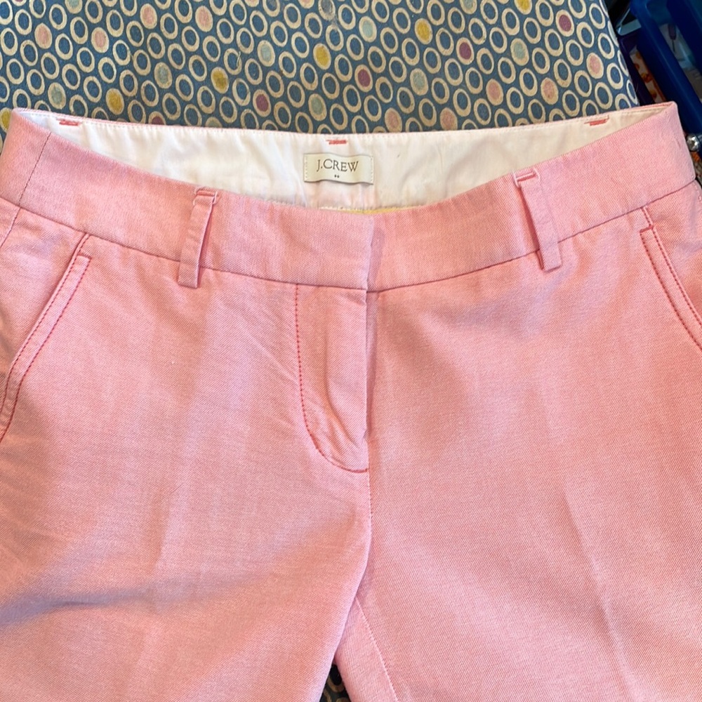 JCREW Size 2P Pink Cotton Ankle Length Pants